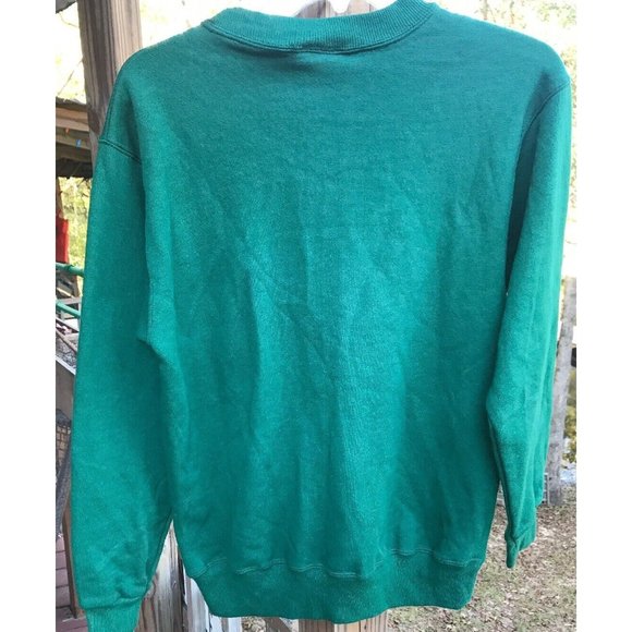 Taz Tasmanian Devil Santa Clause Looney Toons Green Sweatshirt S/M - Picture 5 of 5